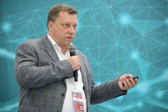 President of the Trusted Platform Association Andrey Tikhonov at the session, Cybersecurity Technologies: Exporting Solutions for Critical Information Infrastructure, held as part of the 14th Russia - Islamic World: KazanForum International Economic Forum. Crediting the source is mandatory when using the photo. Location: Russia, Republic of Tatarstan, Kazan. Author: Vladimir Astapkovich/ANO “Directorate for Sports and Social Projects”. KAZANFORUM 2023. Cybersecurity Technologies: Exporting Solutions for Critical Information Infrastructure