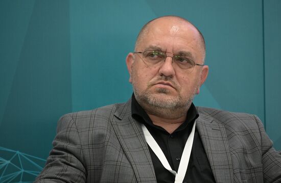 Oleg Kravchuk, Deputy Director of Strategic and International Projects at Security Code, at the session, Cybersecurity Technologies: Exporting Solutions for Critical Information Infrastructure, held as part of the 14th Russia - Islamic World: KazanForum International Economic Forum. Crediting the source is mandatory when using the photo. Location: Russia, Republic of Tatarstan, Kazan. Author: Vladimir Astapkovich/ANO “Directorate for Sports and Social Projects”. KAZANFORUM 2023. Cybersecurity Technologies: Exporting Solutions for Critical Information Infrastructure