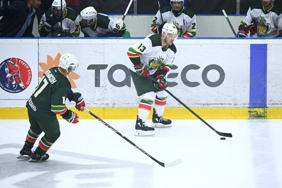 The Golden Puck ice hockey tournament during the 14th Russia - Islamic World: KazanForum International Economic Forum. Crediting the source is mandatory when using the photo. Location: Russia, Republic of Tatarstan, Kazan. Author: Ramil Sitdikov/ANO “Directorate for Sports and Social Projects”. KAZANFORUM 2023. Golden Puck tournament