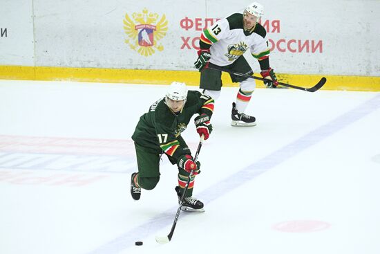 The Golden Puck ice hockey tournament during the 14th Russia - Islamic World: KazanForum International Economic Forum. Crediting the source is mandatory when using the photo. Location: Russia, Republic of Tatarstan, Kazan. Author: Ramil Sitdikov/ANO “Directorate for Sports and Social Projects”. KAZANFORUM 2023. Golden Puck tournament