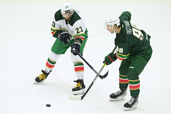 The Golden Puck ice hockey tournament during the 14th Russia - Islamic World: KazanForum International Economic Forum. Crediting the source is mandatory when using the photo. Location: Russia, Republic of Tatarstan, Kazan. Author: Ramil Sitdikov/ANO “Directorate for Sports and Social Projects”. KAZANFORUM 2023. Golden Puck tournament