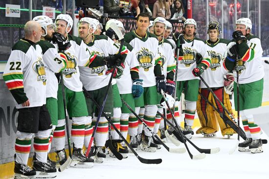 The Golden Puck ice hockey tournament during the 14th Russia - Islamic World: KazanForum International Economic Forum. Crediting the source is mandatory when using the photo. Location: Russia, Republic of Tatarstan, Kazan. Author: Ramil Sitdikov/ANO “Directorate for Sports and Social Projects”. KAZANFORUM 2023. Golden Puck tournament