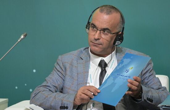 Najeh Missaoui, President and CEO of Tunis Afrique Presse, at the session on Russia and the Islamic World: Media Cooperation for Sustainable Development and Economic Prosperity as part of the XIV International Economic Forum RUSSIA — ISLAMIC WORLD: KAZANFORUM 2023. Crediting the source is mandatory when using the photo. Location: Russia, Republic of Tatarstan, Kazan. Author: Alexandr Kryazhev/ANO “Directorate for Sports and Social Projects”. KAZANFORUM 2023. Russia and the Islamic World: Media Cooperation for Sustainable Development and Economic Prosperity