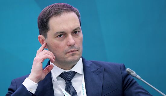 Russian Deputy Minister for Economic Development Murat Kerefov at the session, Presentation of investment prospects of Russian regions for partners from the OIC member states, held as part of the 14th Russia - Islamic World: KazanForum International Economic Forum. Crediting the source is mandatory when using the photo. Location: Russia, Republic of Tatarstan, Kazan. Author: Pavel Lisitsyn/ANO “Directorate for Sports and Social Projects”. KAZANFORUM 2023. Presentation of investment prospects of Russian regions for partners from the OIC member states