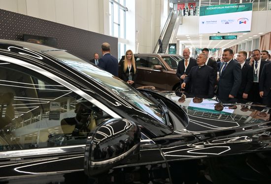 Head of Republic of Tatarstan Rustam Minnikhanov visits KAZANFORUM 2023