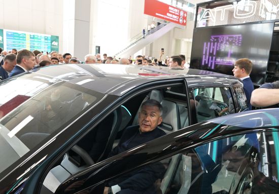 Head of Republic of Tatarstan Rustam Minnikhanov visits KAZANFORUM 2023