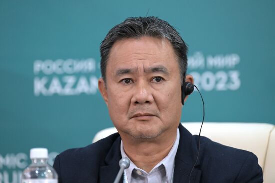 KAZANFORUM 2023. News conference on the results the Russia-Malaysia roundtable discussion