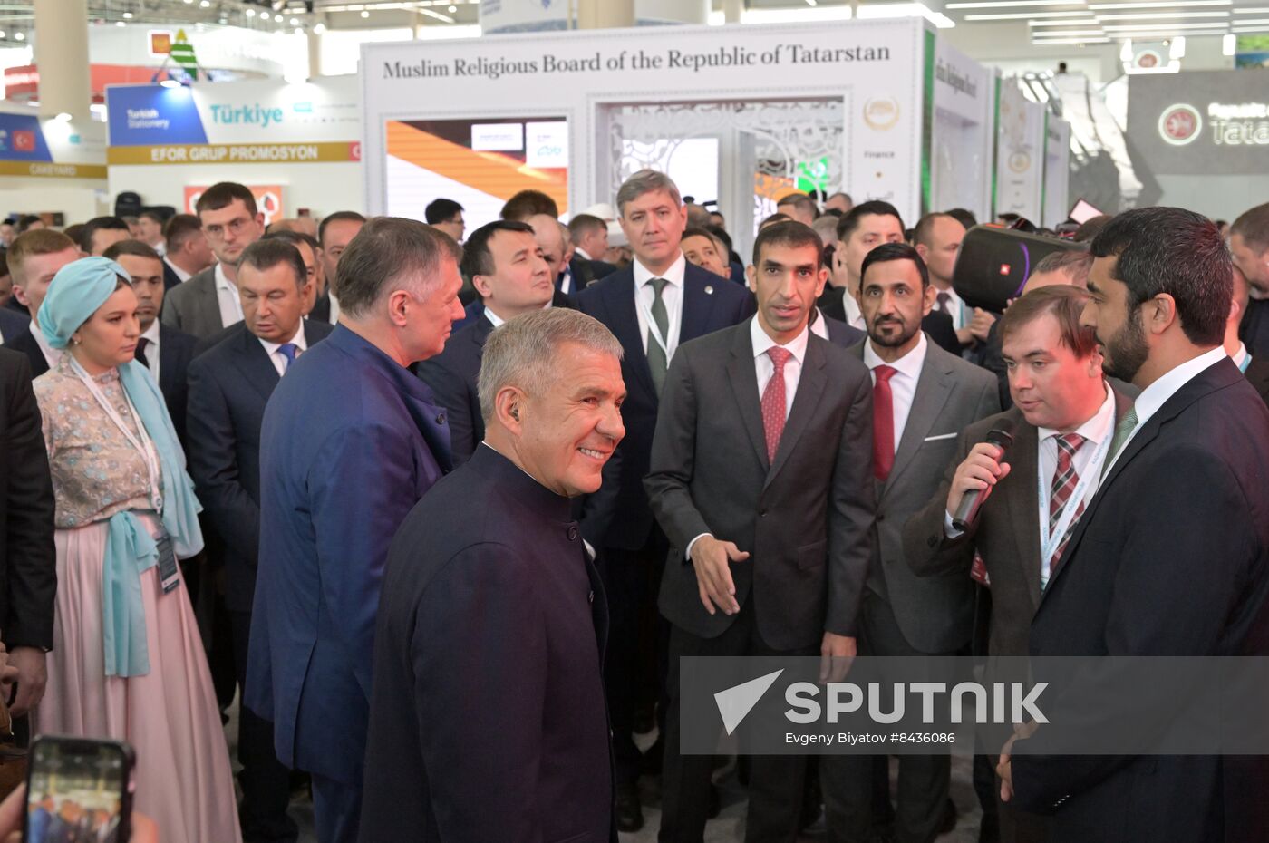 Head of Republic of Tatarstan Rustam Minnikhanov visits KAZANFORUM 2023