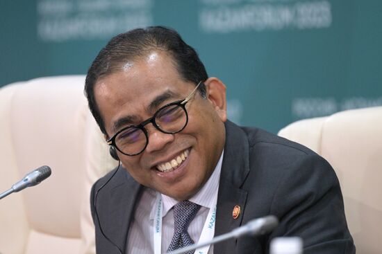 KAZANFORUM 2023. News conference on the results the Russia-Malaysia roundtable discussion