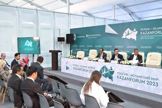 KAZANFORUM 2023. News conference on the results the Russia-Malaysia roundtable discussion