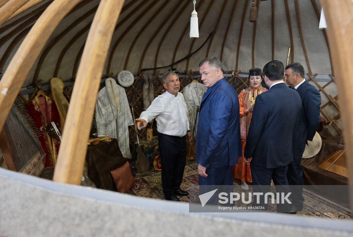 Head of Republic of Tatarstan Rustam Minnikhanov visits KAZANFORUM 2023