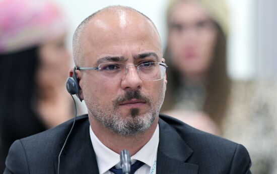 Yunus Ete, Chairperson of the Association of International Exhibition Organizers, Turkiye, at the Russia - Turkiye session held as part of the 14th Russia - Islamic World: KazanForum International Economic Forum. Crediting the source is mandatory when using the photo as stated in the media bank section dedicated to the forum. Location: Russia, Republic of Tatarstan, Kazan. Author: Pavel Lisitsyn/ANO “Directorate for Sports and Social Projects”. KAZANFORUM 2023. Russia - Turkiye