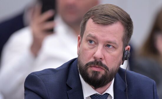 Dmitry Prokhorenko, Director for the Development of the Foreign Network of the Russian Export Center, at the Russia - Turkiye session held as part of the 14th Russia - Islamic World: KazanForum International Economic Forum. Crediting the source is mandatory when using the photo as stated in the media bank section dedicated to the forum. Location: Russia, Republic of Tatarstan, Kazan. Author: Pavel Lisitsyn/ANO “Directorate for Sports and Social Projects”. KAZANFORUM 2023. Russia - Turkiye