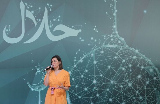 Dinara Toktosunova, head of Ruptly video agency, at a session, Russia and the Islamic World: Media Cooperation for Sustainable Development and Economic Prosperity, during the 14th Russia - Islamic World: KazanForum International Economic Forum. Photos may be used as stated in the media bank section dedicated to the forum. Location: Russia, Republic of Tatarstan, Kazan. Author: Alexandr Kryazhev/ANO “Directorate for Sports and Social Projects”. KAZANFORUM 2023. Russia and the Islamic World: Media Cooperation for Sustainable Development and Economic Prosperity