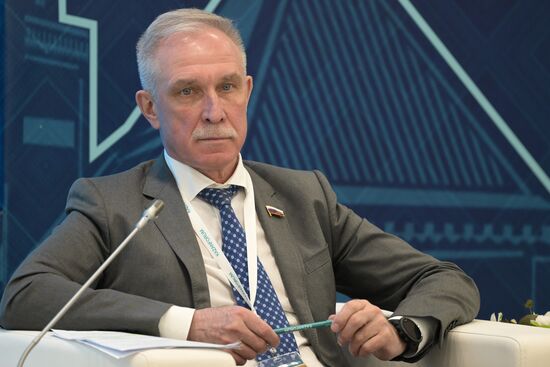 Sergey Morozov, First Deputy Chairman of the State Duma Committee on Regional Policy and Local Self-Government, at the session, Protection of Rights of Entrepreneurs and Investors in Russia and OIC Countries, held as part of the 14th Russia - Islamic World: KazanForum International Economic Forum. Photos may be used as stated in the media bank section concerning the forum. Location: Russia, Republic of Tatarstan, Kazan. Author: Evgeny Biyatov/ANO “Directorate for Sports and Social Projects”. KAZANFORUM 2023. Protection of Rights of Entrepreneurs and Investors in Russia and OIC Countries