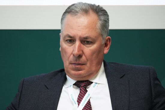 President of the Russian Olympic Committee Stanislav Pozdnyakov at the Sport is a Factor of Sustainable Partnership session held as part of the 14th Russia - Islamic World: KazanForum International Economic Forum. Photos may be used subject to the terms in the forum-specific section of the media bank. Location: Russia, Republic of Tatarstan, Kazan. Author: Alexei Danichev/ANO “Directorate for Sports and Social Projects”. KAZANFORUM 2023. Sport is a factor of sustainable partnership