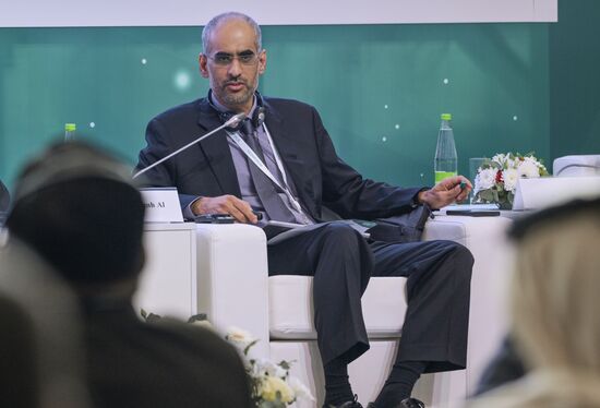 Hussein Samh Al Masruri, Director General of the Center for Food Safety and Quality under the Ministry of Agriculture, Fisheries and Water Resources of the Sultanate of Oman, at the Drivers for the development of Russian AIC export: Halal products session held as part of the 14th Russia - Islamic World: KazanForum International Economic Forum. Photos may be used subject to the terms in the forum-specific section of the media bank. Location: Russia, Republic of Tatarstan, Kazan. Author: Alexey Nikolskiy/ANO “Directorate for Sports and Social Projects”. KAZANFORUM 2023. Drivers for the development of Russian AIC export: Halal products