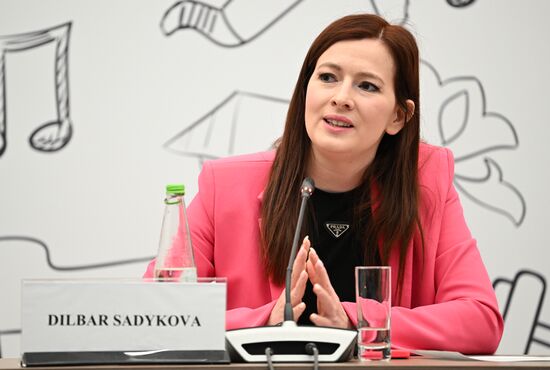 Dilbar Sadykova, Chairperson of the Academy of Youth Diplomacy, at a session, OIC Young Diplomats Forum, during the 14th Russia - Islamic World: KazanForum International Economic Forum. Photos may be used as stated in the media bank section dedicated to the forum. Location: Russia, Republic of Tatarstan, Kazan. Author: Alexey Maishev/ANO “Directorate for Sports and Social Projects”. KAZANFORUM 2023. OIC Young Diplomats Forum