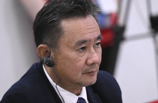 Datuk Fadzil Abdul Wahit, Senior Vice President, Malaysian Digital Economy Corporation, at the session on Tools to Support Initiatives and Projects for Introduction and Implementation in the OIC Countries as part of the XIV International Economic Forum RUSSIA — ISLAMIC WORLD: KAZANFORUM 2023. Photos may be used as stated in the media bank section concerning the forum. Location: Russia, Republic of Tatarstan, Kazan. Author: Kirill Kallinikov/ANO “Directorate for Sports and Social Projects”. KAZANFORUM 2023. Tools to Support Initiatives and Projects for OIC Countries