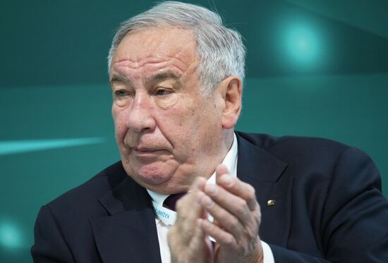 Member of the International Olympic Committee, President of the Russian Tennis Federation Shamil Tarpishchev at the Sport is a Factor of Sustainable Partnership session held as part of the 14th Russia - Islamic World: KazanForum International Economic Forum. Photos may be used subject to the terms in the forum-specific section of the media bank. Location: Russia, Republic of Tatarstan, Kazan. Author: Alexei Danichev/ANO “Directorate for Sports and Social Projects”. KAZANFORUM 2023. Sport is a factor of sustainable partnership