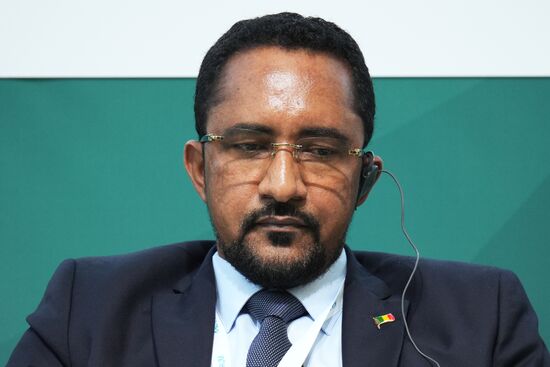 Moussa Ag Attaye, Minister of Youth and Sports, responsible for civic education and the formation of civic consciousness of the Republic of Mali, at the Sport is a Factor of Sustainable Partnership session held as part of the 14th Russia - Islamic World: KazanForum International Economic Forum. Photos may be used subject to the terms in the forum-specific section of the media bank. Location: Russia, Republic of Tatarstan, Kazan. Author: Alexei Danichev/ANO “Directorate for Sports and Social Projects”. KAZANFORUM 2023. Sport is a factor of sustainable partnership