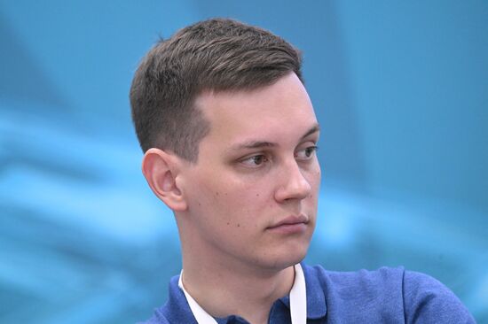 Pavel Kupreev, leader of the TestU.online project (a platform for automating school psychological evaluation), at the session on Tools to Support Initiatives and Projects for Introduction and Implementation in the OIC Countries as part of the XIV International Economic Forum RUSSIA — ISLAMIC WORLD: KAZANFORUM 2023. Photos may be used as stated in the media bank section concerning the forum. Location: Russia, Republic of Tatarstan, Kazan. Author: Kirill Kallinikov/ANO “Directorate for Sports and Social Projects”. KAZANFORUM 2023. Tools to Support Initiatives and Projects for OIC Countries