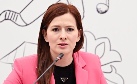 Dilbar Sadykova, Chairperson of the Academy of Youth Diplomacy, at a session, OIC Young Diplomats Forum, during the 14th Russia - Islamic World: KazanForum International Economic Forum. Photos may be used as stated in the media bank section dedicated to the forum. Location: Russia, Republic of Tatarstan, Kazan. Author: Alexey Maishev/ANO “Directorate for Sports and Social Projects”. KAZANFORUM 2023. OIC Young Diplomats Forum