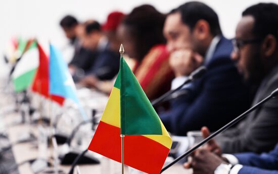 Participants in a session, OIC Young Diplomats Forum, during the 14th Russia - Islamic World: KazanForum International Economic Forum. Photos may be used as stated in the media bank section dedicated to the forum. Location: Russia, Republic of Tatarstan, Kazan. Author: Alexey Maishev/ANO “Directorate for Sports and Social Projects”. KAZANFORUM 2023. OIC Young Diplomats Forum