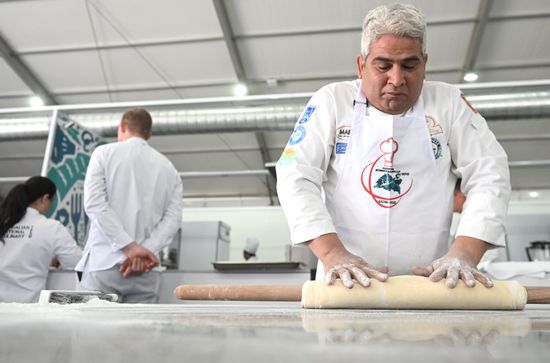 The International Chefs' Cup during the 14th Russia - Islamic World: KazanForum international economic forum. National teams from 11 countries compete in culinary art. Photos may be used subject to the terms in the forum-specific section of the media bank. Location: Russia, Republic of Tatarstan, Kazan. Author: Kirill Kallinikov/ANO “Directorate for Sports and Social Projects”. KAZANFORUM 2023. International Chefs' Cup