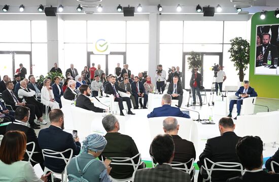 SBER Leadership in the Development of Partnership Finance in the Russian Federation, a session during the 14th Russia - Islamic World: KazanForum international economic forum. Photos may be used subject to the terms in the forum-specific section of the media bank. Location: Russia, Republic of Tatarstan, Kazan. Author: Ramil Sitdikov/ANO “Directorate for Sports and Social Projects”. KAZANFORUM 2023. SBER Leadership in the Development of Partnership Finance in the Russian Federation