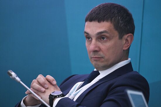 Director of the Financial Technology Department at the Bank of Russia Kirill Pronin at the Development of the Market for Digital Financial Assets session held as part of the 14th Russia - Islamic World: KazanForum International Economic Forum. Photos may be used subject to the terms in the forum-specific section of the media bank. Location: Russia, Republic of Tatarstan, Kazan. Author: Kirill Kallinikov/ANO “Directorate for Sports and Social Projects”. KAZANFORUM 2023. Development of the Market for Digital Financial Assets