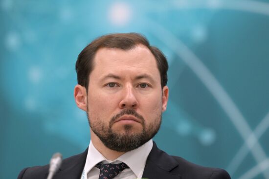 Executive Director of the Russia-ASEAN Business Council Daniyar Akkaziyev at the Russia-Indonesia session held as part of the 14th Russia - Islamic World: KazanForum International Economic Forum. Crediting the source is mandatory when using the photo. Location: Russia, Republic of Tatarstan, Kazan. Author: Evgeny Biyatov/ANO “Directorate for Sports and Social Projects”. KAZANFORUM 2023. Russia-Indonesia