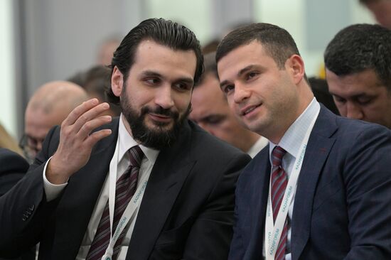 Participants in the Russia - Azerbaijan session held as part of the 14th Russia - Islamic World: KazanForum International Economic Forum. Left: Entrepreneur Samed Gudbanov. Photos may be used subject to the terms in the forum-specific section of the media bank. Location: Russia, Republic of Tatarstan, Kazan. Author: Alexandr Kryazhev/ANO “Directorate for Sports and Social Projects”. KAZANFORUM 2023. Russia - Azerbaijan
