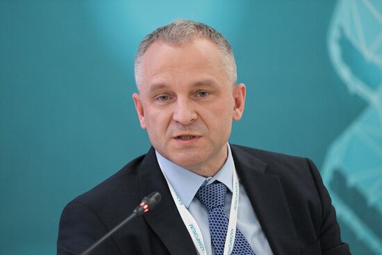 Russian Deputy Minister for Economic Development Dmitry Volvach at the Russia - Azerbaijan session held as part of the 14th Russia - Islamic World: KazanForum International Economic Forum. Photos may be used subject to the terms in the forum-specific section of the media bank. Location: Russia, Republic of Tatarstan, Kazan. Author: Alexandr Kryazhev/ANO “Directorate for Sports and Social Projects”. KAZANFORUM 2023. Russia - Azerbaijan