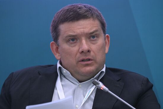 Deputy Speaker of the Federation Council Nikolai Zhuravlyov at the session, Prospects of Legal Regulation of Partner Financing in Russia, held as part of the 14th Russia - Islamic World: KazanForum International Economic Forum. Photos may be used subject to the terms in the forum-specific section of the media bank. Location: Russia, Republic of Tatarstan, Kazan. Author: Kirill Kallinikov/ANO “Directorate for Sports and Social Projects”. KAZANFORUM 2023. Prospects of Legal Regulation of Partner Financing in Russia