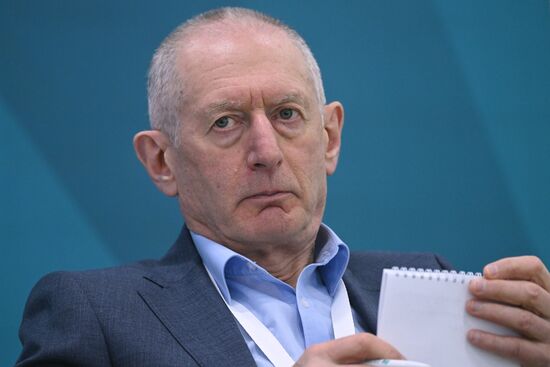 Advisor to the Chair of the Bank of Russia Alexei Simanovsky at the session, Prospects of Legal Regulation of Partner Financing in Russia, held as part of the 14th Russia - Islamic World: KazanForum International Economic Forum. Photos may be used subject to the terms in the forum-specific section of the media bank. Location: Russia, Republic of Tatarstan, Kazan. Author: Kirill Kallinikov/ANO “Directorate for Sports and Social Projects”. KAZANFORUM 2023. Prospects of Legal Regulation of Partner Financing in Russia