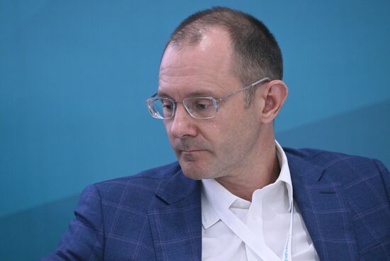 First Deputy Chair of the Bank of Russia Vladimir Chistykhin at the session, Prospects of Legal Regulation of Partner Financing in Russia, held as part of the 14th Russia - Islamic World: KazanForum International Economic Forum. Photos may be used subject to the terms in the forum-specific section of the media bank. Location: Russia, Republic of Tatarstan, Kazan. Author: Kirill Kallinikov/ANO “Directorate for Sports and Social Projects”. KAZANFORUM 2023. Prospects of Legal Regulation of Partner Financing in Russia