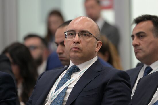 Azerbaijan's Trade Representative in Russia Ruslan Aliyev at the Russia - Azerbaijan session held as part of the 14th Russia - Islamic World: KazanForum International Economic Forum. Photos may be used subject to the terms in the forum-specific section of the media bank. Location: Russia, Republic of Tatarstan, Kazan. Author: Alexandr Kryazhev/ANO “Directorate for Sports and Social Projects”. KAZANFORUM 2023. Russia - Azerbaijan