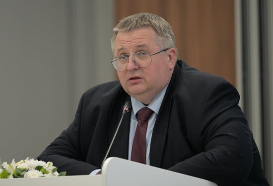 Deputy Prime Minister of Russia Alexei Ovechuk at the Russia - Azerbaijan session held as part of the 14th Russia - Islamic World: KazanForum International Economic Forum. Photos may be used subject to the terms in the forum-specific section of the media bank. Location: Russia, Republic of Tatarstan, Kazan. Author: Alexandr Kryazhev/ANO “Directorate for Sports and Social Projects”. KAZANFORUM 2023. Russia - Azerbaijan