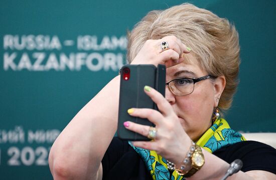 KAZANFORUM 2023. News conference on International Transport Corridor North-South. Russia-East: Logistics; Import-Export