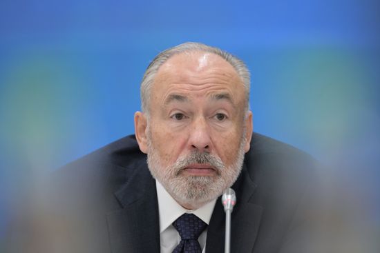 Chairman of the Business Council for Cooperation with Indonesia Mikhail Kuritsyn at the Russia-Indonesia session held as part of the 14th Russia - Islamic World: KazanForum International Economic Forum. Crediting the source is mandatory when using the photo. Location: Russia, Republic of Tatarstan, Kazan. Author: Evgeny Biyatov/ANO “Directorate for Sports and Social Projects”. KAZANFORUM 2023. Russia-Indonesia