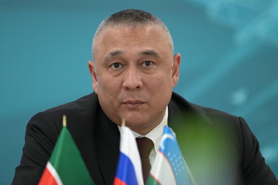 Murat Mirzayev, Director of the Investment Promotion Agency, at the Russia - Uzbekistan session held as part of the 14th Russia - Islamic World: KazanForum International Economic Forum. Photos may be used subject to the terms in the forum-specific section of the media bank. Location: Russia, Republic of Tatarstan, Kazan. Author: Evgeny Biyatov/ANO “Directorate for Sports and Social Projects”. KAZANFORUM 2023. Russia - Uzbekistan