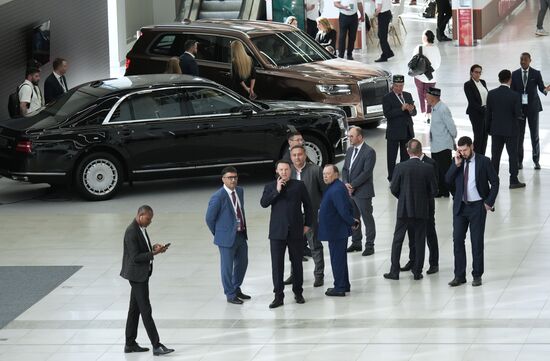 Guests of the 14th Russia - Islamic World: KazanForum International Economic Forum. Photos may be used subject to the terms in the forum-specific section of the media bank. Location: Russia, Republic of Tatarstan, Kazan. Author: Alexei Danichev/ANO “Directorate for Sports and Social Projects”. KAZANFORUM 2023. Sidelines