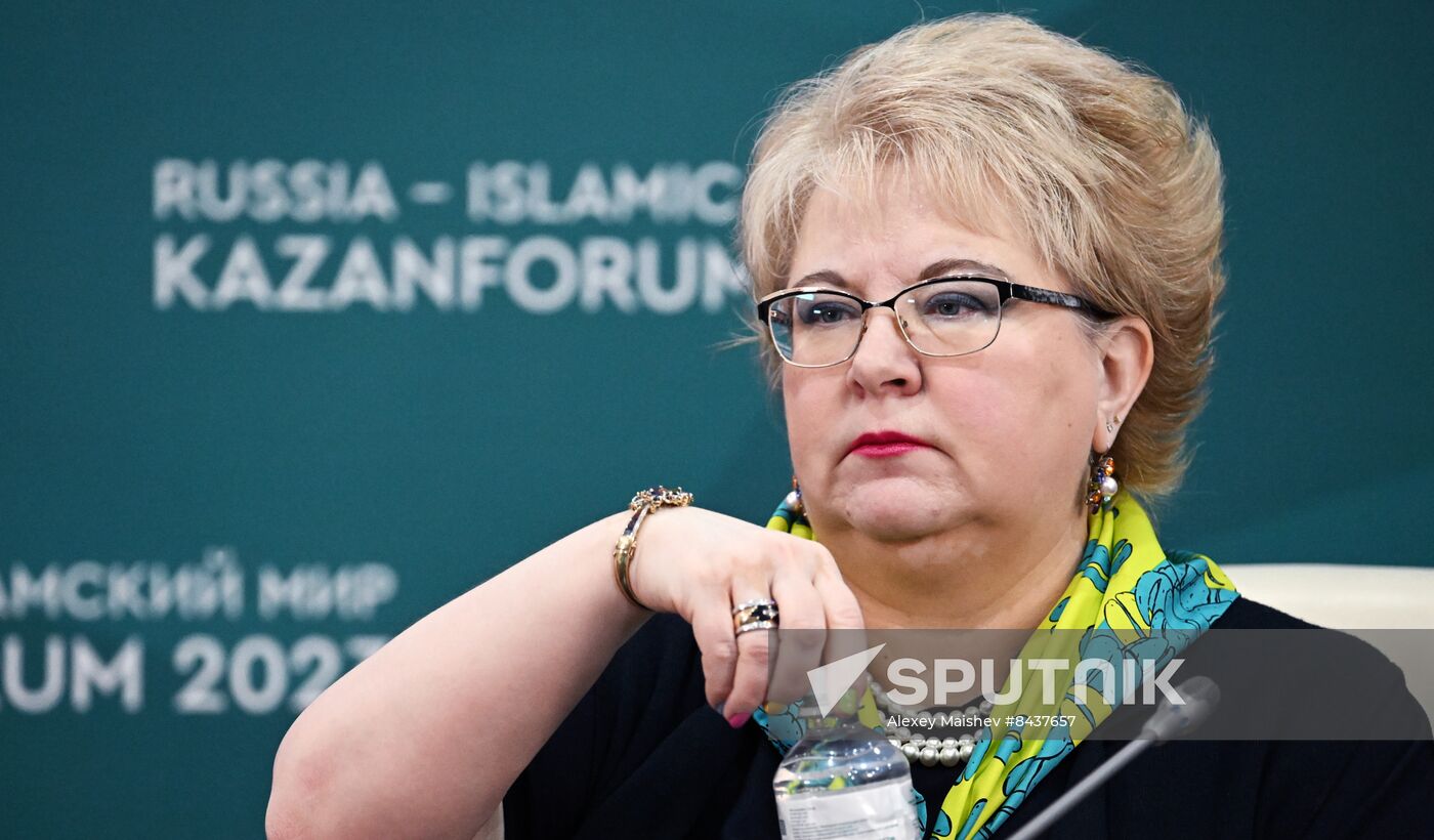 KAZANFORUM 2023. News conference on International Transport Corridor North-South. Russia-East: Logistics; Import-Export