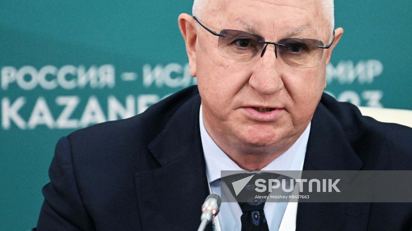 KAZANFORUM 2023. News conference on International Transport Corridor North-South. Russia-East: Logistics; Import-Export