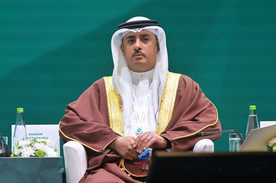 Minister of Justice, Islamic Affairs and Waqf Nawaf bin Mohamed Al-Mawadeh at the plenary session of the Russia – Islamic World 14th International Economic Forum: Economy of Trust: Partnership between the Russian Federation and the OIC Countries. Photos may be used subject to the terms in the forum-specific section of the media bank. Location: Russia, Republic of Tatarstan, Kazan. Author: Evgeny Biyatov/ANO “Directorate for Sports and Social Projects”. KAZANFORUM 2023. Plenary session of the Russia – Islamic World 14th International Economic Forum