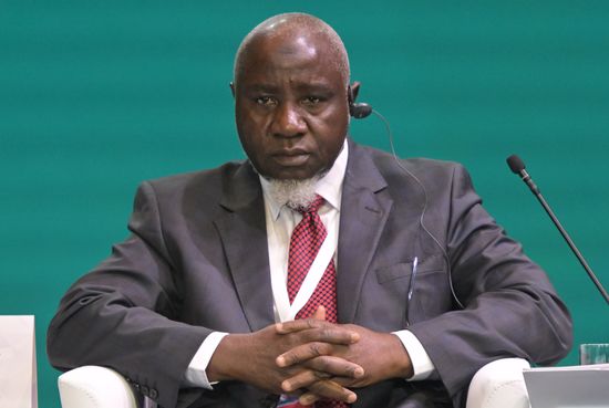 Assistant Secretary General of the OIC for Economic Cooperation Ahmad Kawesa Sengendo at the plenary session of the Russia – Islamic World 14th International Economic Forum: Economy of Trust: Partnership between the Russian Federation and the OIC Countries. Photos may be used subject to the terms in the forum-specific section of the media bank. Location: Russia, Republic of Tatarstan, Kazan. Author: Evgeny Biyatov/ANO “Directorate for Sports and Social Projects”. KAZANFORUM 2023. Plenary session of the Russia – Islamic World 14th International Economic Forum