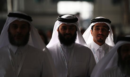 Participants of the 14th Russia - Islamic World: KazanForum International Economic Forum. Photos may be used subject to the terms in the forum-specific section of the media bank. Location: Russia, Republic of Tatarstan, Kazan. Author: Svetlana Shevchenko/ANO “Directorate for Sports and Social Projects”. KAZANFORUM 2023. Sidelines