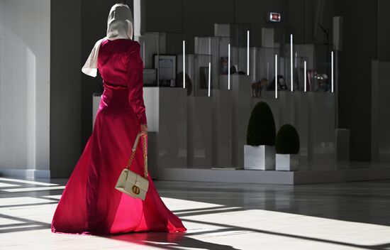 A participant of the 14th Russia - Islamic World: KazanForum International Economic Forum. Photos may be used subject to the terms in the forum-specific section of the media bank. Location: Russia, Republic of Tatarstan, Kazan. Author: Svetlana Shevchenko/ANO “Directorate for Sports and Social Projects”. KAZANFORUM 2023. Sidelines