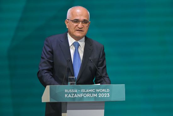 Deputy Prime Minister of Azerbaijan Shahin Mustafayev at the plenary session of the Russia – Islamic World 14th International Economic Forum: Economy of Trust: Partnership between the Russian Federation and the OIC Countries. Photos may be used subject to the terms in the forum-specific section of the media bank. Location: Russia, Republic of Tatarstan, Kazan. Author: Evgeny Biyatov/ANO “Directorate for Sports and Social Projects”. KAZANFORUM 2023. Plenary session of the Russia – Islamic World 14th International Economic Forum